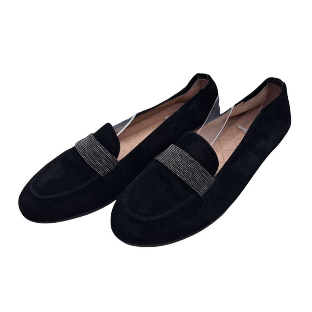 Hispanitas Canady Black Suede Flats Loafer Size 9.5